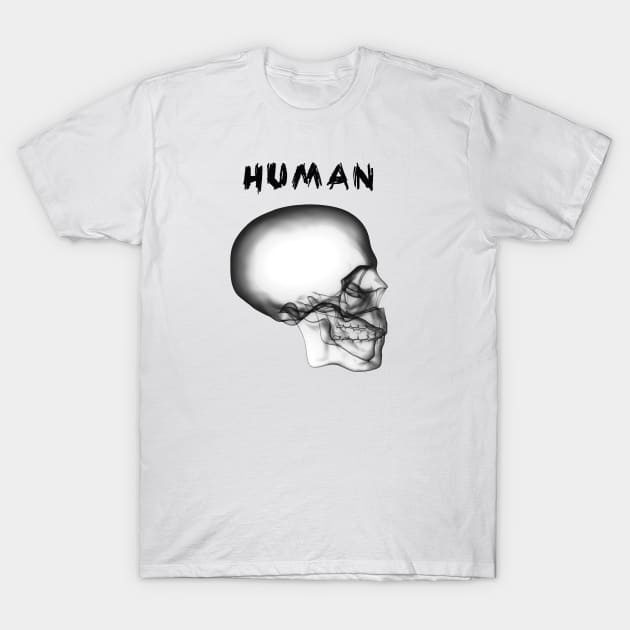Human Skull - Black T-Shirt by The Architect Shop